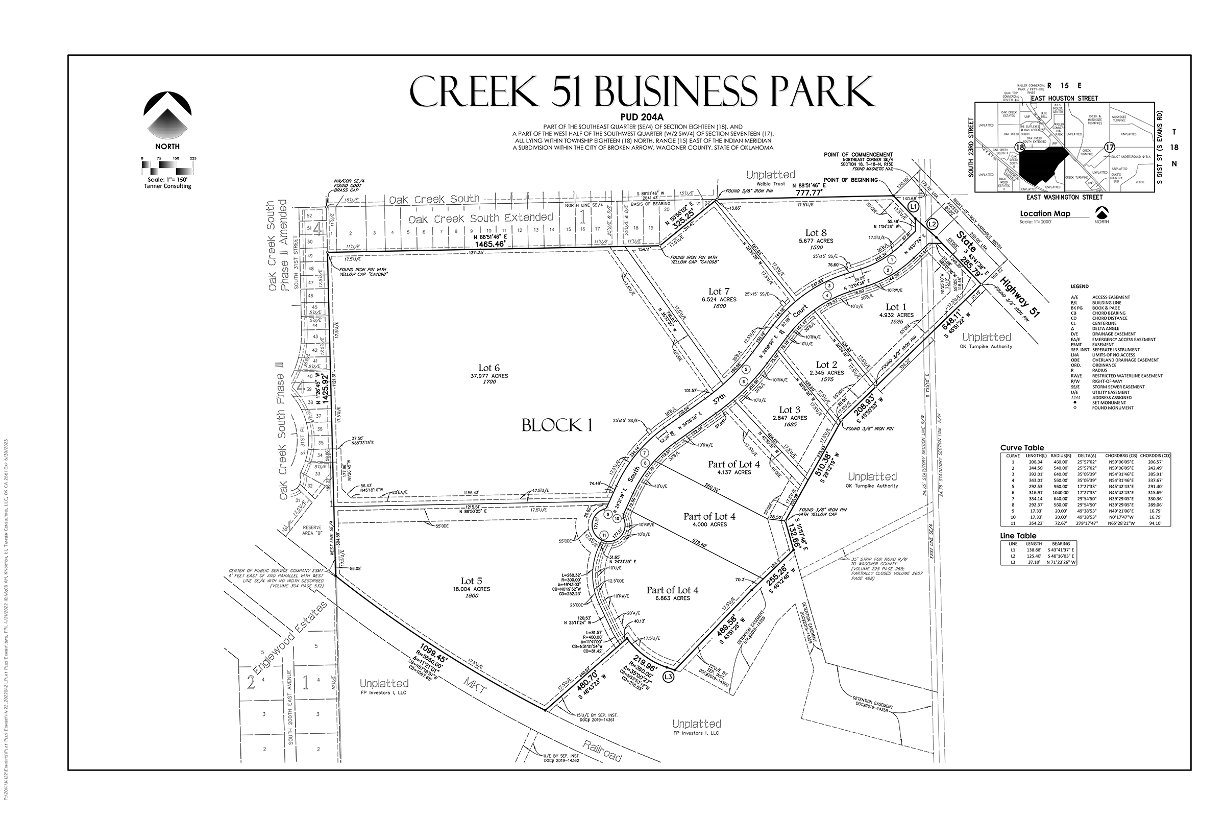 Creek 51 Business Park
          - Preliminary Plat